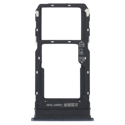 For Vivo Y33s / Y33t Sim + Sim / Micro SD-kortskuff Svart