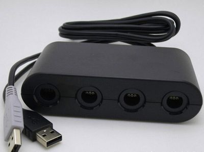 4-porttinen ohjainsovitin Nintendo GameCubelle kytkimelle & Wii U:lle ja PC:lle