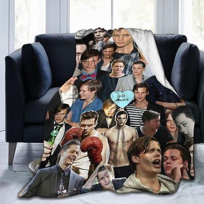 Kerota Bill Skarsgard heittohuopa, superpehmeä & mukava flanellifleecehuopa, muhkea huopa sohvalle 50x40in 125x100cm