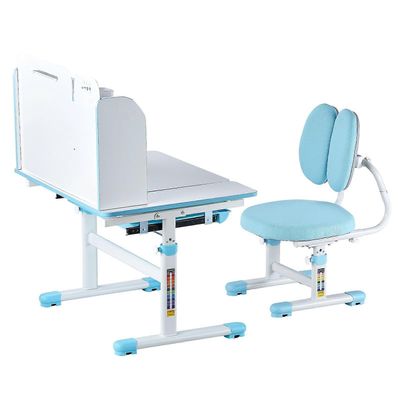 Succebuy Lasten työtuoli- ja työpöytäsarja kirjahyllyllä ja säilytyslaatikolla, säädettävä korkeus ja 0-40 kallistettavalla työpöydällä ja tuolilla...