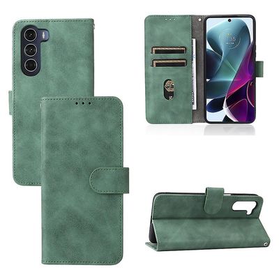Etui til Motorola Moto Edge S30 Cover Premium læder med kortholder Flip Folio magnetisk etui etui coque - sort Grøn