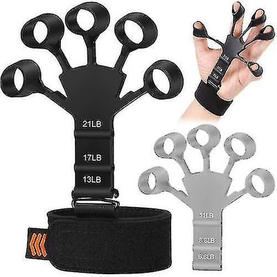 Shun Uusi Gripster Grip Exerciser, Strengthener, Trainer Fitness Workout Training Musta