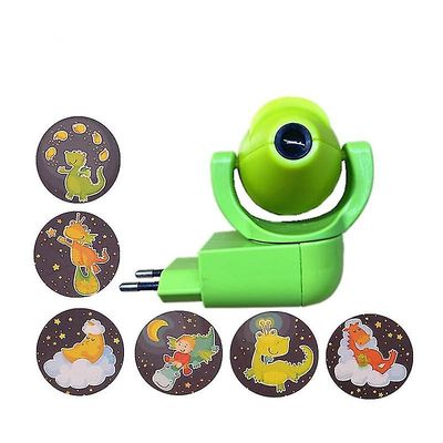 Star Moon Animal Projector Led Projektor 6 Bilder Sensor Eu Plug Night Light For Barn Baby Soverom Dekorasjon Grønn