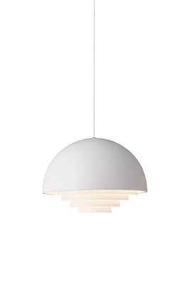 Herstal Belid Lighting Motown 1 Light Dome Loft Vedhæng Krom, Hvid, E27