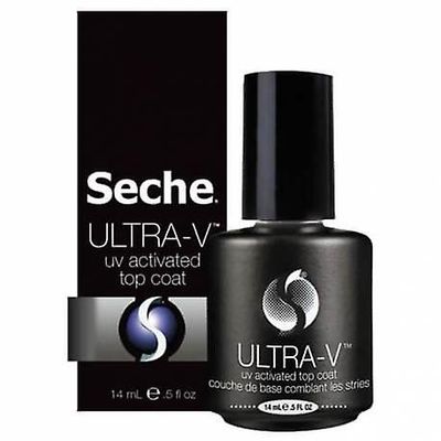 Seche Ultra-V UV aktivoitu korkeakiiltoinen kynsien päällyslakka - 14ml Musta