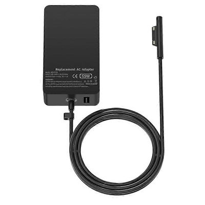65W 15V/4a virtalähde magneettinen 2. Kannettavan tietokoneen laturi Surface BOOK 2/3:lle, Surface Laptop 3:lle, Surface P:lle Musta