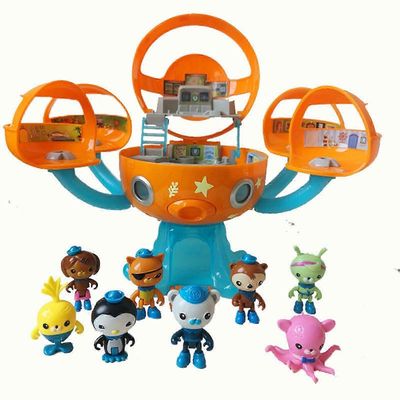 2025 Octonauts Octopod Castle -seikkailuleikkisetti, 8kpl toimintahahmonukkesarja, jossa on merirokot, peso, kwazii, dashi, säätö