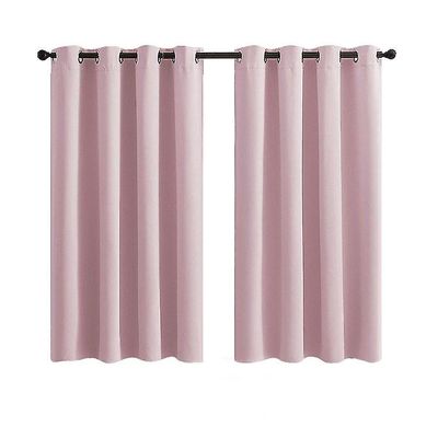 Eveltek Mørklægningsgardiner 2 paneler med grommets til soveværelset Pink 34 * 54 CM