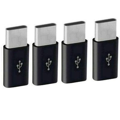 usb til usb c adapter, mini til typec ladeadapter, usb type c adapter konvertering kontakt med Svart