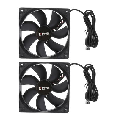 2 stk USB C Fan Laptop Kjølevifte USB Kjølevifte 12cm USB Fan Kjøling Fan Fan Desktop Laptop Fan Router Kjøling Svart
