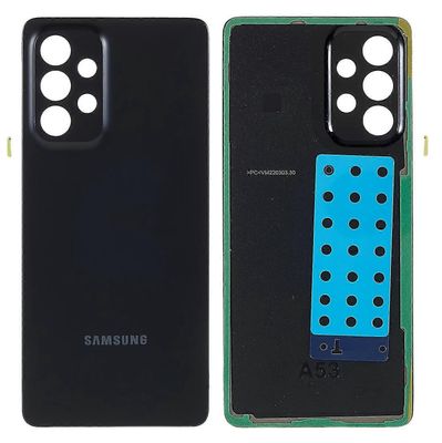 Samsung Galaxy A53 5G A536 OEM muovisen akun takakannen varaosille Musta