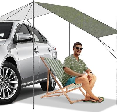 Lertenys Auton markiisin katos vedenpitävä auton markiisi teltta teltta retkeily pressu auton sivumarkiisi telttahihnat maastoautoon tila-auto 79x1...