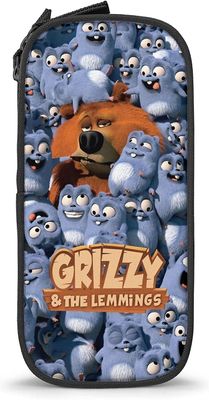 Kerota Grizzy ja Lemmings Penaalikynälaukku Suuri kapasiteetti kannettava kynälaatikko teini-ikäisille tytöille Pojat Opiskelija SAOE011925 VÄRI On...