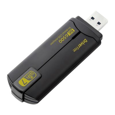 6500Mbps WiFi 7 USB-sovitin BE6500 2.4G &5.8G &6GHz langaton verkkokortti 802.11be Free-Drive WiFi-sovitin Win 10/11