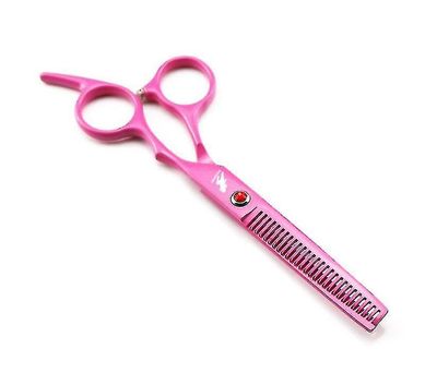 Pink Professional 6.0 tommer hårskærende saks Japan 440c stål skarp lige saks