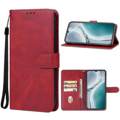 OUKITEL C50 nahkaiselle puhelinkotelolle Punainen