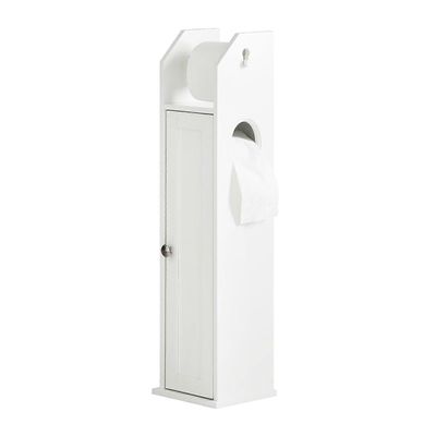 SoBuy vapaasti seisova kylpyhuoneen wc-paperirullan pidike, FRG135-W Valkoinen 20x18x78cm