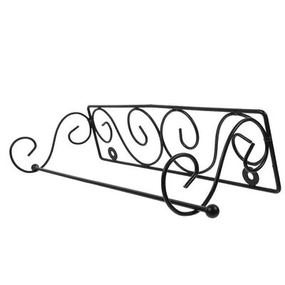 Rautainen musta seinälle kiinnitettävä rullapaperiteline keittiöön tai wc:hen 30.00X12.00X8.00CM