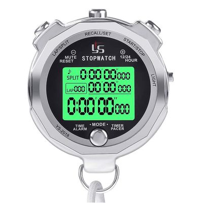 Grape Pp Stopur Metal Stopur Timer med baggrundsbelyst 1/100:e Anden-200