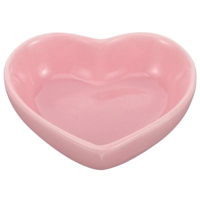 Sydämenmuotoinen hamsterikulho keraaminen rotan kulho hamsteri vesikulho hamsterin tarjonta Vaaleanpunainen 8x7cm
