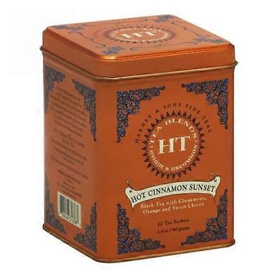 Harney & Sons Hot Cinnamon Sunset Black Tea appelsiinilla ja neilikalla, 20 pussia (tapaus 4) (1 kpl pakkaus)
