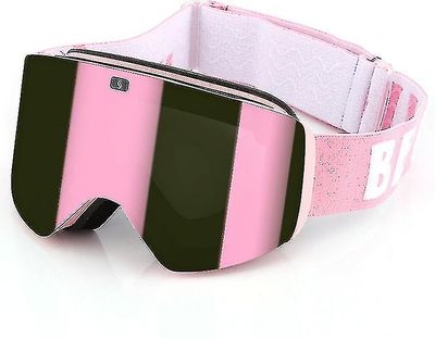 Vinter skibriller Mænd Dobbelt Lag Anti-tåge Snowboard Beskyttelsesbriller Glasse Pink