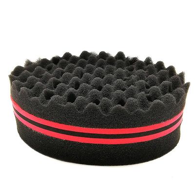 Hiussieniharja, sarja 2 kaksisivuista pientä reikää (8mm reikä) afro curl kela aalto hiukset sieni harja