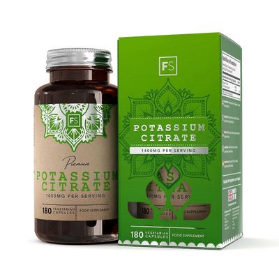 Focus Supplements Kaliumsitraatti (1400mg) 1 Bottle (180 Capsules)