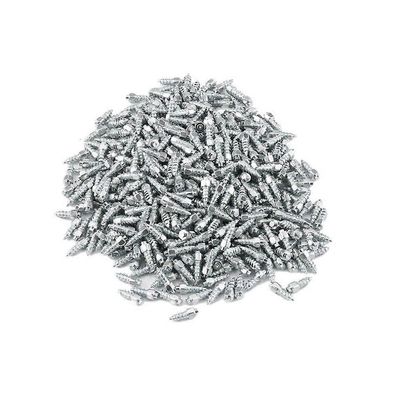 100PCS 12mm renkaan nastat kovametalliruuvi lumipiikit anti-ice autolle / maastoautolle / mönkijälle / UTV -renkaan nastalle hopea