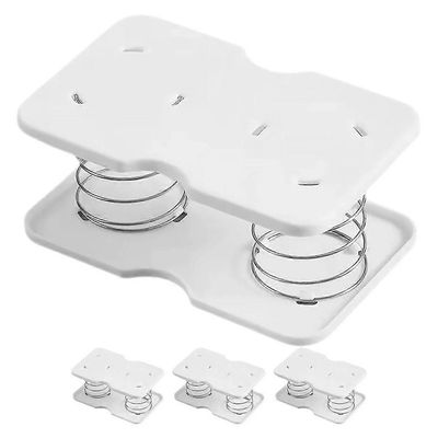 4kpl pehmopaperilaatikon jousipidikkeet jousitukilautasliinakotelon tuki pehmopaperilaatikon kiinnike Valkoinen 12.00X7.50X6.00CM