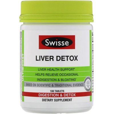 Swisse Sveitsiläinen, ultiboost, maksan detox, 180 tablettia