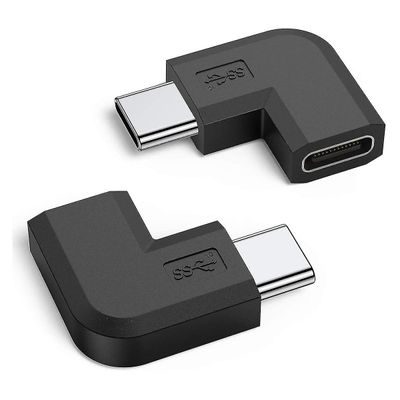 Computer Accessory 2st rätvinklig USB C-adapter, usb typ C hane till hona förlängningskontakt för pc, bärbar dator, surfplatta