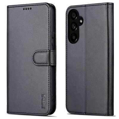 Samsung Galaxy A55 5G nahkakotelo lompakko puhelimen kansi magneettilukko Musta