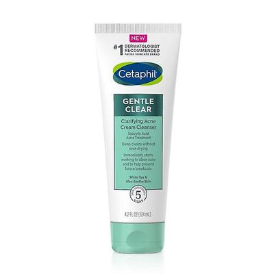 Cetaphil mild klar avklarende akne kremrenser med 2% salisylsyre, hudpleie for sensitiv hud, 4.2 oz