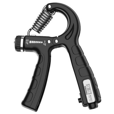 Counter Hand Grip Strengthener Fitness Training Gripper Justerbar Gym Wrist Muscle Strength Exerciser Sort
