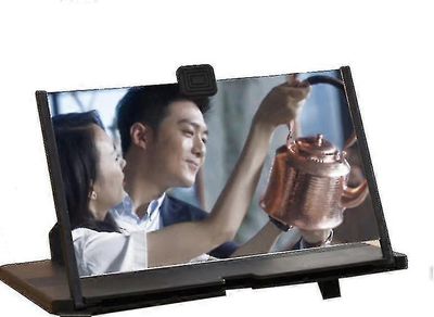 12 näytön suurennuslasi matkapuhelimeen 3D-suurennuslasiprojektorinäyttö taitettava puhelinteline Valkoinen