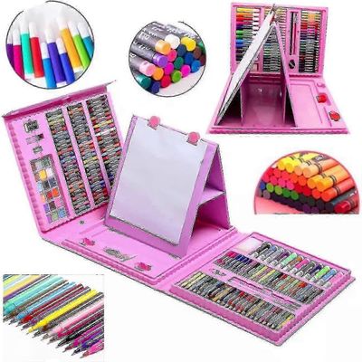 2025 208 kpl Lasten taidesetti Deluxe Ing Set, ing, ing taide yhteensopiva tyttöjen poikien teini-ikäisten taiteilijan kanssa, kaksipuolinen maalau...