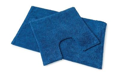 Blue Canyon Premier Royal blå 100% bomuld bad og piedestal Mat sæt Kongeblå