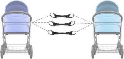 3pakkaus rattaiden liittimet kaksosrattaille, säädettävät lastenrattaiden lisävarusteet Vauvan rattaiden liitin 3 kpl
