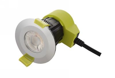 Inspired Lighting Bazi Dimmable LED Forsænket Downlight, poleret Chrome, 38 deg. Beam Angle, 800lm, 4000K, IP65, DRIVER INKLUDERET