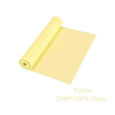 2000 mm X 150 mm X 0,35 mm yoga pilates strækmodstandsbånd Gul
