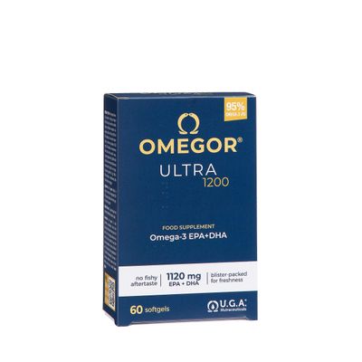 Omegor Ultra 1200 - Omega3 Epa ja DHA Ultra Concentrate 60 kapselia