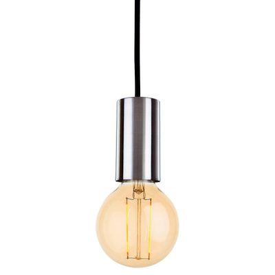 Firstlight Lighting Berkeley 1 Let loft pendel børstet stål, E27