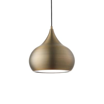 Endon Collection Lighting Brosnan 1 Light Dome Loft Vedhæng Matt Antikke Messing