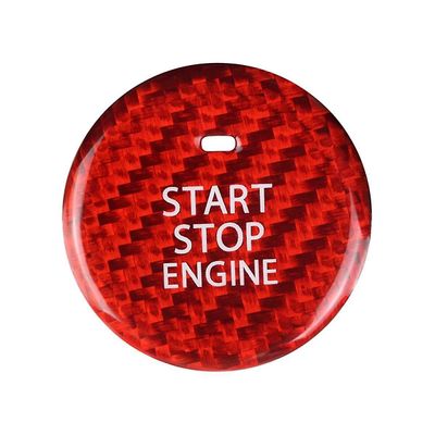 Vehicle Decor Accessory Sets Motorstart Stop knap tændingsenhed klistermærke til 3 Axela -30 -30 Ev 2020-2022 (rød kulfiber