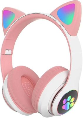 Lasten kuulokkeet Kissan korvat LED-valaistus Bluetooth-taitettavat langattomat pelikuulokkeet lapsille aikuisille Sisäänrakennettu mikrofonin melu...