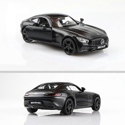 1:36 Mercedes AMG GTS Diecasts -automalli SupercarToy Vehicles vetää takaisin metalliseosta keräyslahjaksi F332 GTS mattamusta
