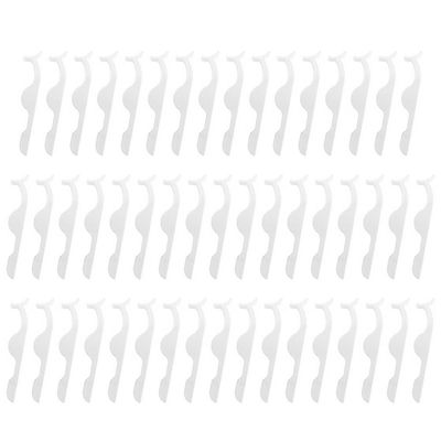Varychmoo 1/5/30/50pcs Falsk Vippe øjenvipper Pincet Clip Makeup Applikator Tool Hvid