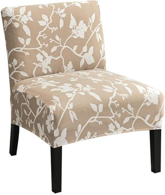 Linkrunning Trykt armløs stol slipcover stretch armløs accent stol dækker aftagelig accent tøfler stol betræk til stue spisestue hotel armløs accent c
