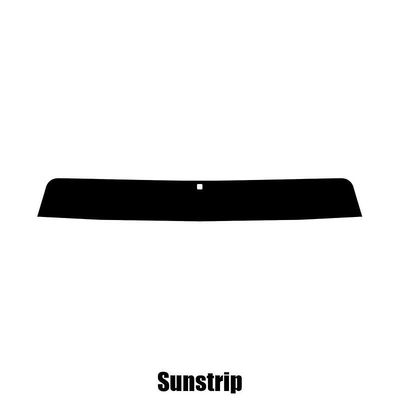 Window-Tint Sun Strip til Jaguar XJ 4-dørs Saloon - 1995 til 1997 pre-cut sunstrip 5% limo sort